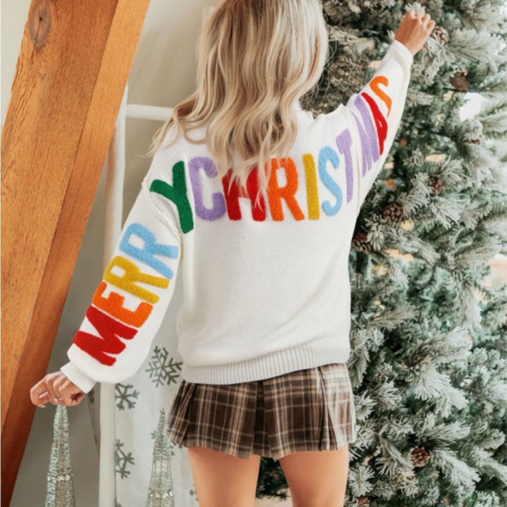 Merry Christmas Sweater New with Tags